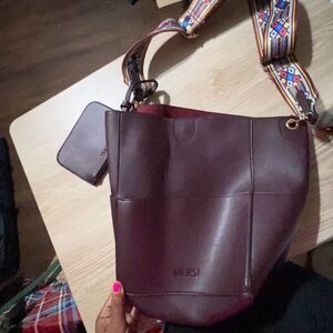 Burgundy Bucket Bag